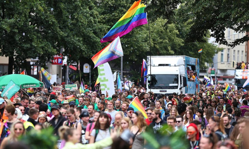 Parade zum Christopher-Street-Day am 26.07.2025