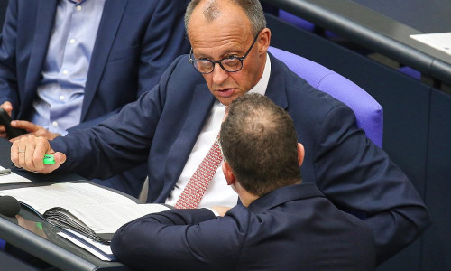 Friedrich Merz und Jens Spahn am 09.07.2025