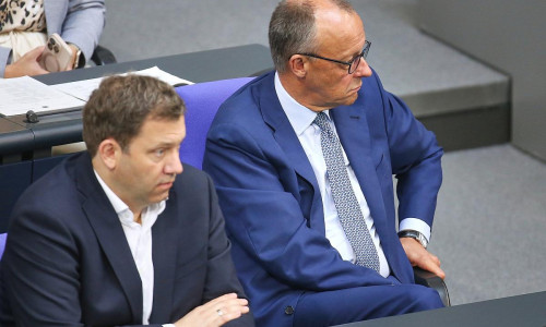Lars Klingbeil und Friedrich Merz am 11.07.2025