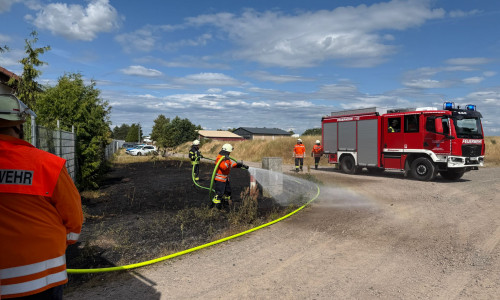 Die Feuerwehr im Einsatz.