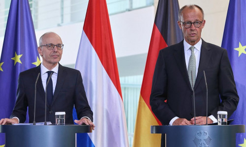 Luc Frieden und Friedrich Merz