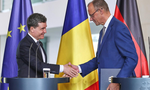 Nicusor Dan und Friedrich Merz am 18.07.2025
