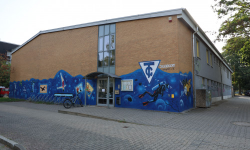 Die TG-Halle (alte Turnhalle) im Schlehenweg in Lebenstedt.