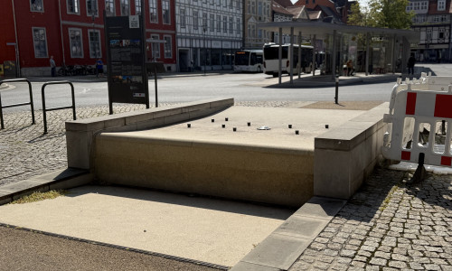 Der Brunnen am Kornmarkt ist derzeit außer Betrieb.