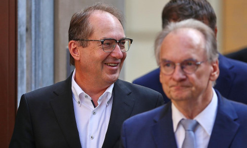 Alexander Dobrindt und Reiner Haseloff am 14.08.2025