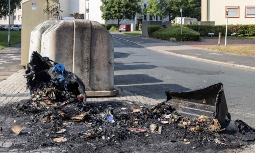 Drei Container wurden durch den Brand zerstört.
