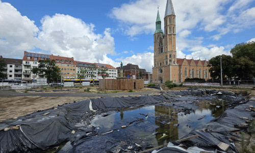 Die Baustelle am Hagenmarkt.