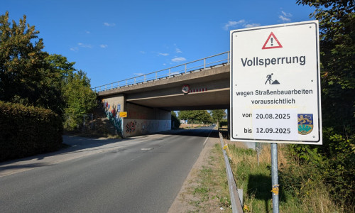 Die Kreisstraße 68 zwischen Autobahnbrücke (A36) und Ortsdurchfahrt Wolfenbüttel wird gesperrt.