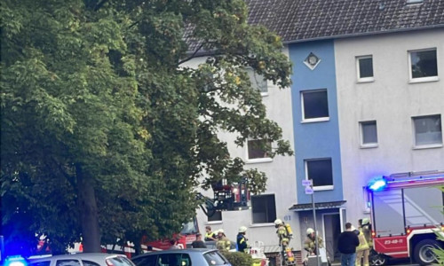 Die Feuerwehr am Einsatzort.