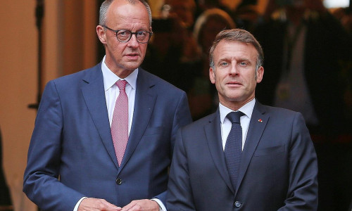 Friedrich Merz und Emmanuel Macron (Archiv)