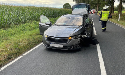 Der verunfallte Skoda Oktavia (Archiv)