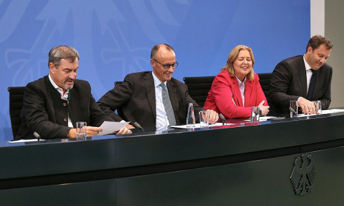 Söder, Merz, Bas und Klingbeil am 03.09.2025