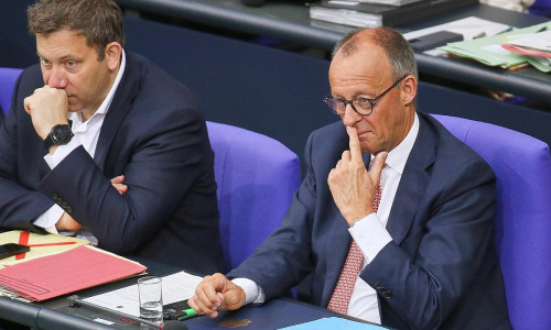 Lars Klingbeil und Friedrich Merz (Archiv)