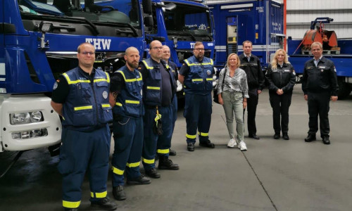 Dunja Kreiser bei ihrem letzten Besuch beim THW Salzgitter.