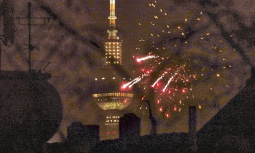 Silvesterfeuerwerk am Berliner Fernsehturm