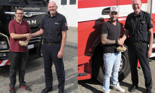  Thomas Bodendiek, Inspektionsleiter der Polizeiinspektion Braunschweig, dankte den beiden Lkw-Fahrern.