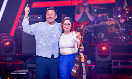 Laura Kensy mit Nico Santos. Die Braunschweigerin macht bei der aktuellen Staffel der Casting-Show "The Voice of Germany mit.