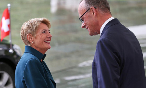Karin Keller-Sutter und Friedrich Merz am 02.09.2025
