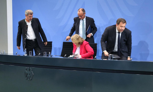 Söder, Merz, Bas und Klingbeil am 03.09.2025