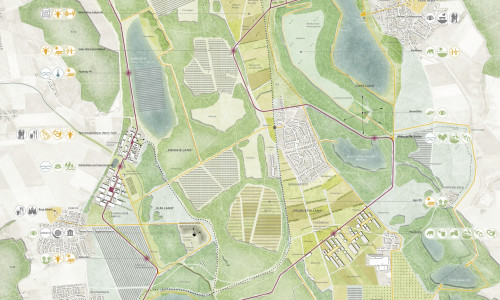 Teil der Pläne des Siegerentwurfs der Glück Landschaftsarchitektur GmbH, mit dem Labor für urbane Orte und Prozesse, beide Stuttgart.