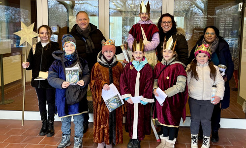 Die Sternsinger waren heute zu Gast im Rathaus.