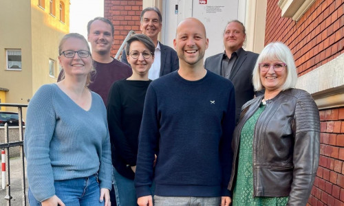Miriam Riedel-Kielhorn (stellv. Fraktionsvorsitzende SPD), Danny Prieske (stellv. Fraktionsvorsitzender GRÜNE), Claudia Wilke (Co-Fraktionsvorsitzende GRÜNE), Holger Meyer (stellv. Fraktionsvorsitzender SPD), Julius Schneider (Kreistagsmitglied SPD), Christian Falk (stellv. Fraktionsvorsitzender SPD), Stefanie Weigand (Co-Fraktionsvorsitzende GRÜNE)