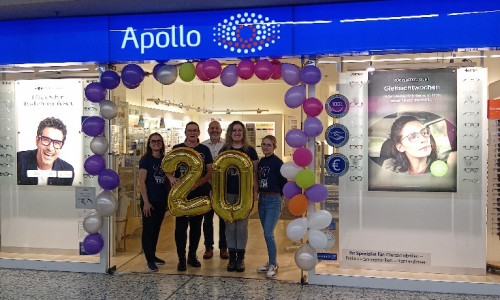 Zwei Jahrzehnte Apollo-Optik in Thiede: Das Jubiläum wird bis zum 31. Oktober mit besonderen Rabatten gefeiert.