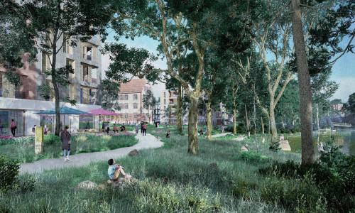 Mit seiner Vision für das Quartier in der Holwedestraße ging das Braunschweiger Architekturbüro jensen + hultsch architekten mit dem Berliner Landschaftsarchitekturbüro studiofutura als Sieger des städtebaulich-freiraumplanerischen Wettbewerbs hervor. 