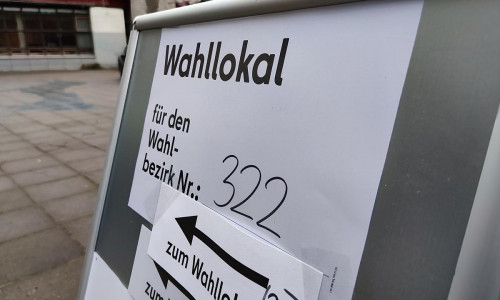 Berliner Wahllokal am 12.02.2023