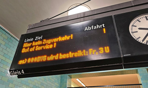 Hinweis auf den Streik am 27. und 28. Februar