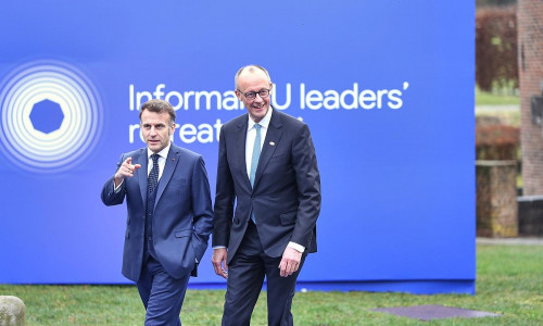 Emmanuel Macron und Friedrich Merz am 12.02.2026