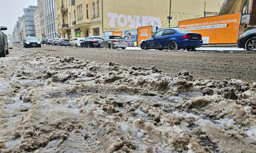 Schneematsch im Winter am 05.02.2026