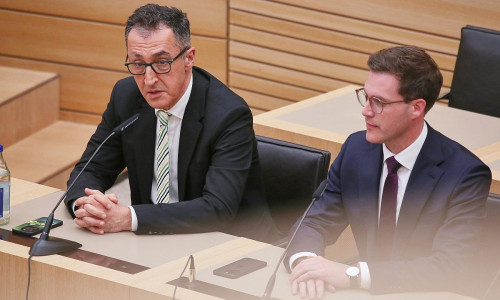 Cem Özdemir und Manuel Hagel am 08.03.2026