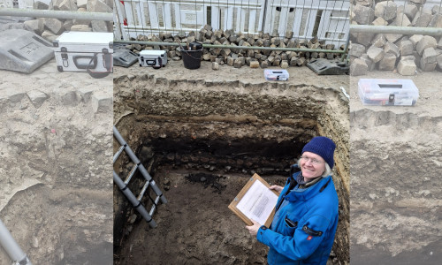 Ingo Eichfeld bei der Dokumentation am Gifhorner Marktplatz.