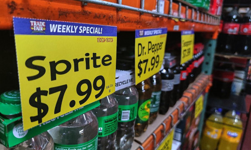 Preise für Sprite und Dr. Pepper Cola in einem US-Supermarkt (Archiv)