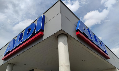 Logo an Aldi-Nord-Filiale (Archiv)