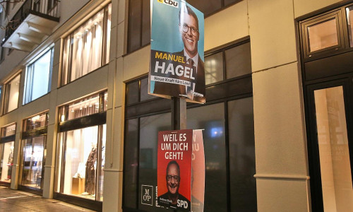 Wahlplakate zur Landtagswahl in Baden-Württemberg von CDU und SPD (Archiv)