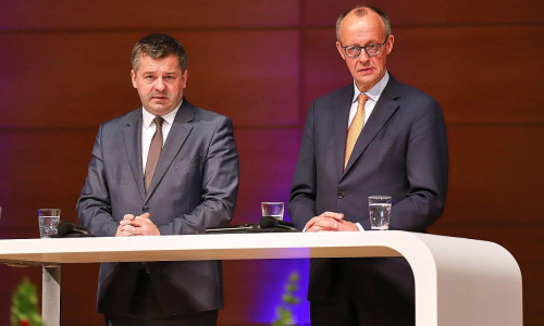 Sven Schulze und Friedrich Merz (Archiv)