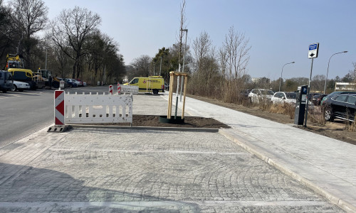 Neue Parkplätze und neue Straßendecke in der Sauerbruchstraße.