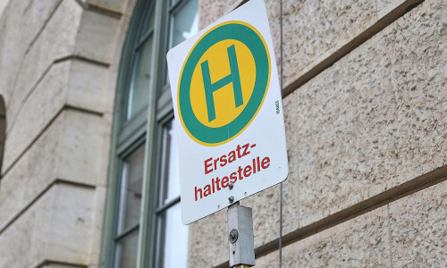 Ersatzhaltestelle (Archiv)