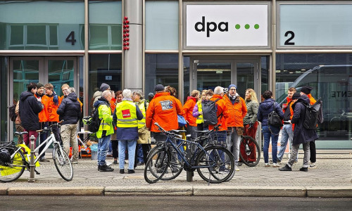 Streik bei der dpa am 20.03.2026