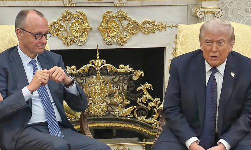 Friedrich Merz und Donald Trump am 03.03.2026