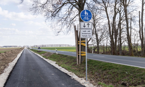 Der Radweg an der L636 zwischen Salder und Nord-Süd-Straße.