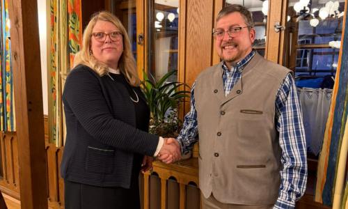 Delia Klages mit OB-Kandidat Thomas Schlick.