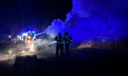 Das Auto musste gelöscht werden.