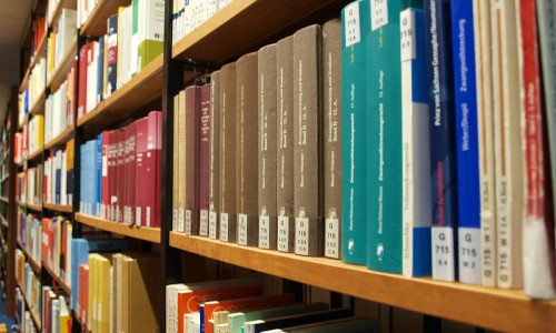 Bücher in einer Bibliothek (Archiv)