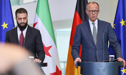 Ahmed al-Scharaa und Friedrich Merz am 30.03.2026