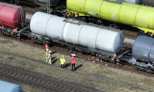 Luftaufnahme der direkten Einsatzstelle (Archiv)