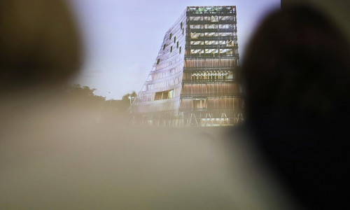 Abbildung des Siegerentwurfs des Zukunftszentrums (Archiv)