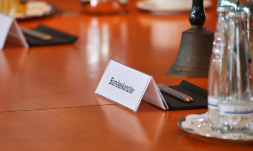 Schild für den Bundeskanzler (Archiv)